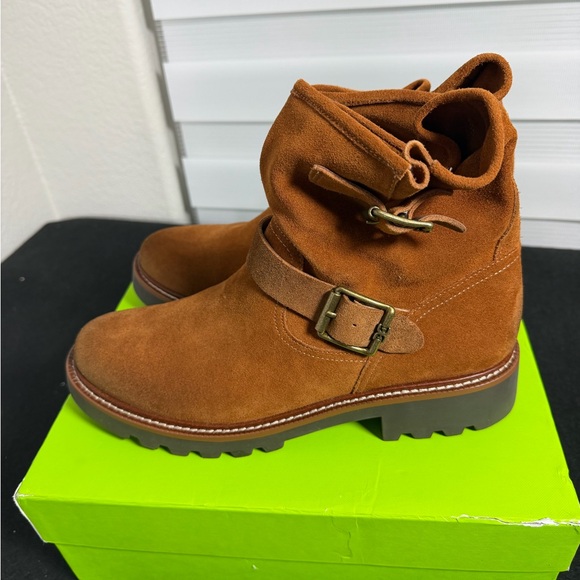 NWT Sam Edelman Kinsley Brown Suede Ankle Boots, Size 11 New - Picture 5 of 5